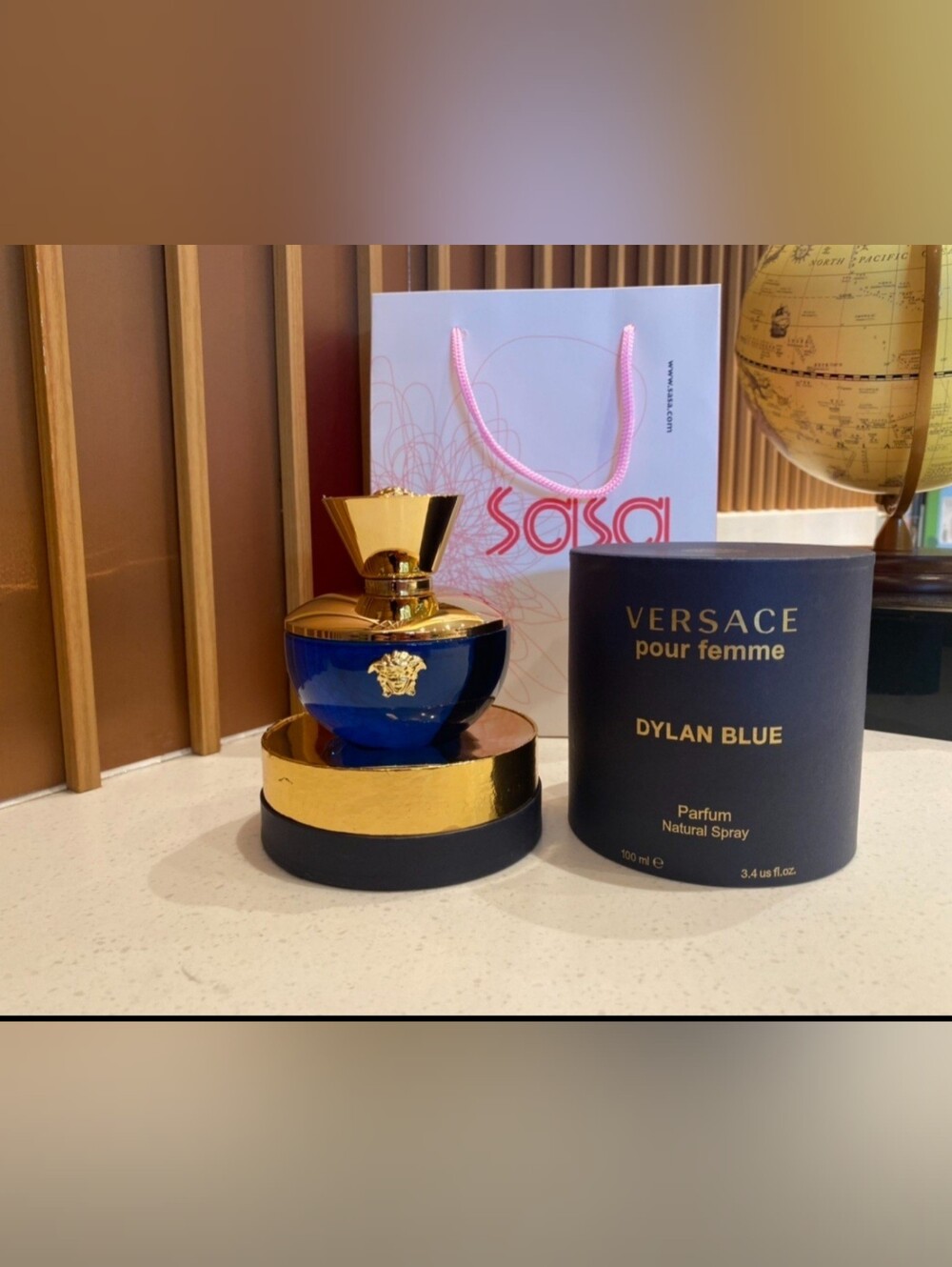Versace Dylan Blue Pour Femme Parfum - Blue & Gold Bottle